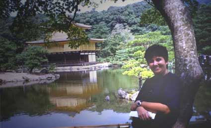 Theresa at Kinkakuji temple